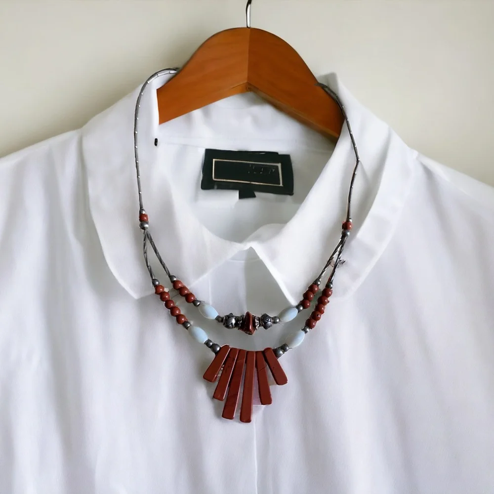 Jasper and silver necklace from Sedona AZ. Vintage